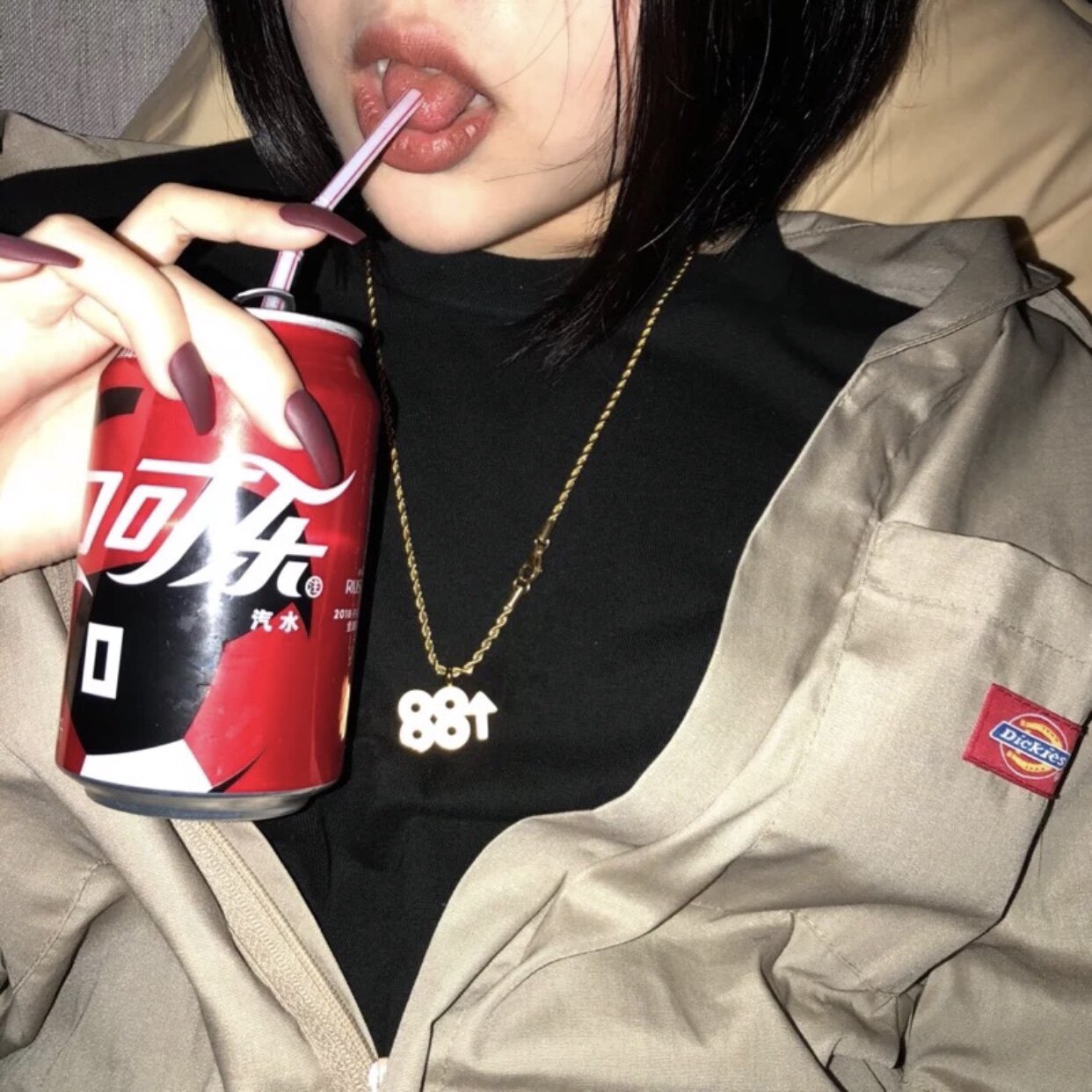 European and American rich brian with hip hop tide 88 uplift necklace pendant personality lady without fading accessories