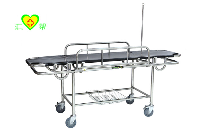 Stainless Steel Rescue Bed Outpatient Rescue Cart Operating Room Transfer Bed Medical Emergency Cart Stretcher Bed