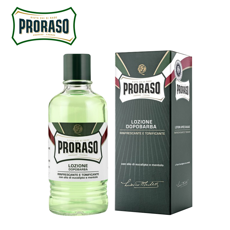 Italian proraso Paraso Eucalyptus Mint Afterhumous Water 400ml Men's Shaving Soothing Care Toner