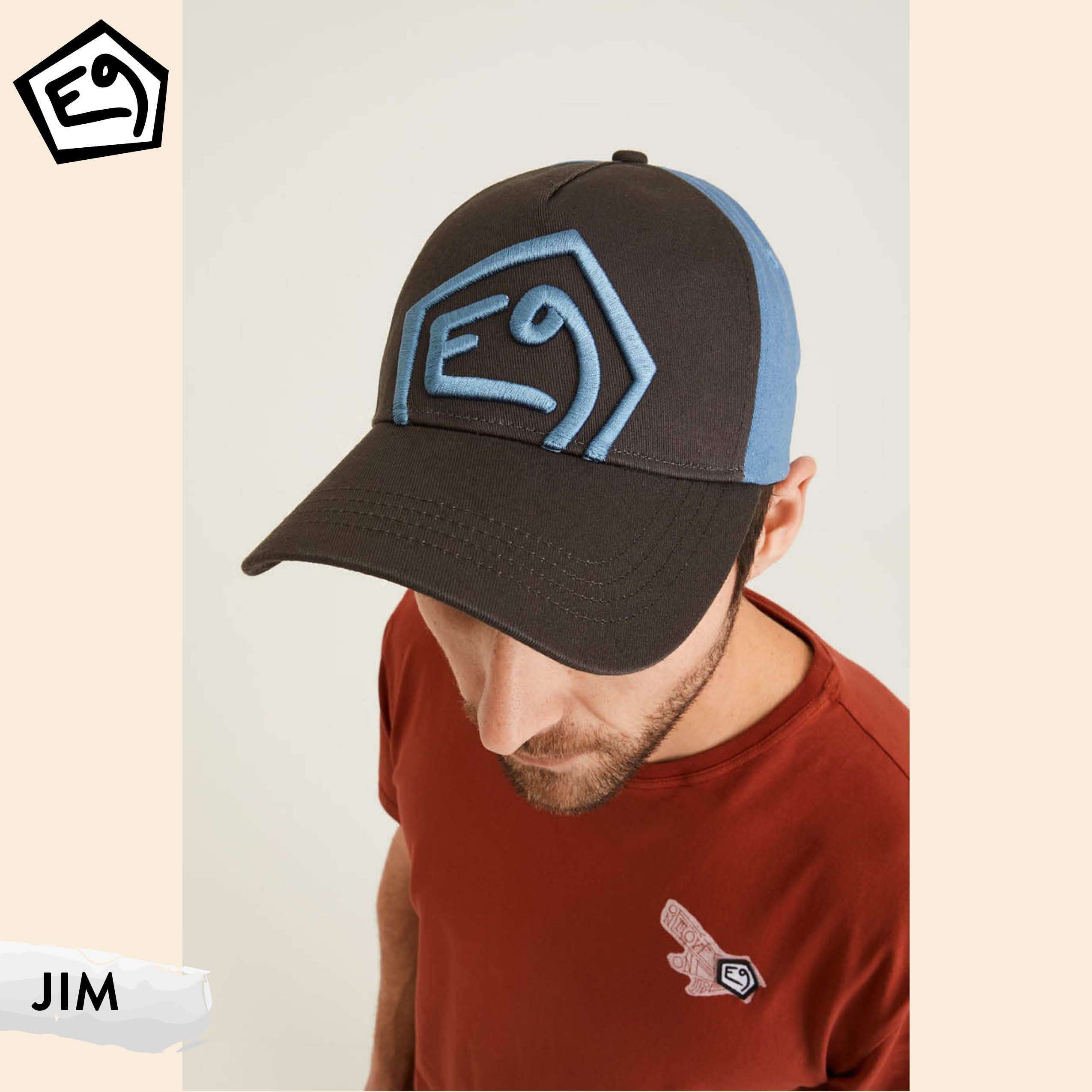 E9 Yijiu embroidered Logo duck tongue cap