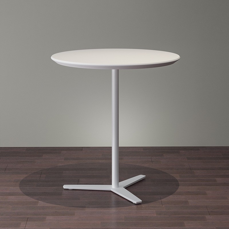 Simple living room marble side table white wrought iron round European corner table model room mobile coffee table coffee table