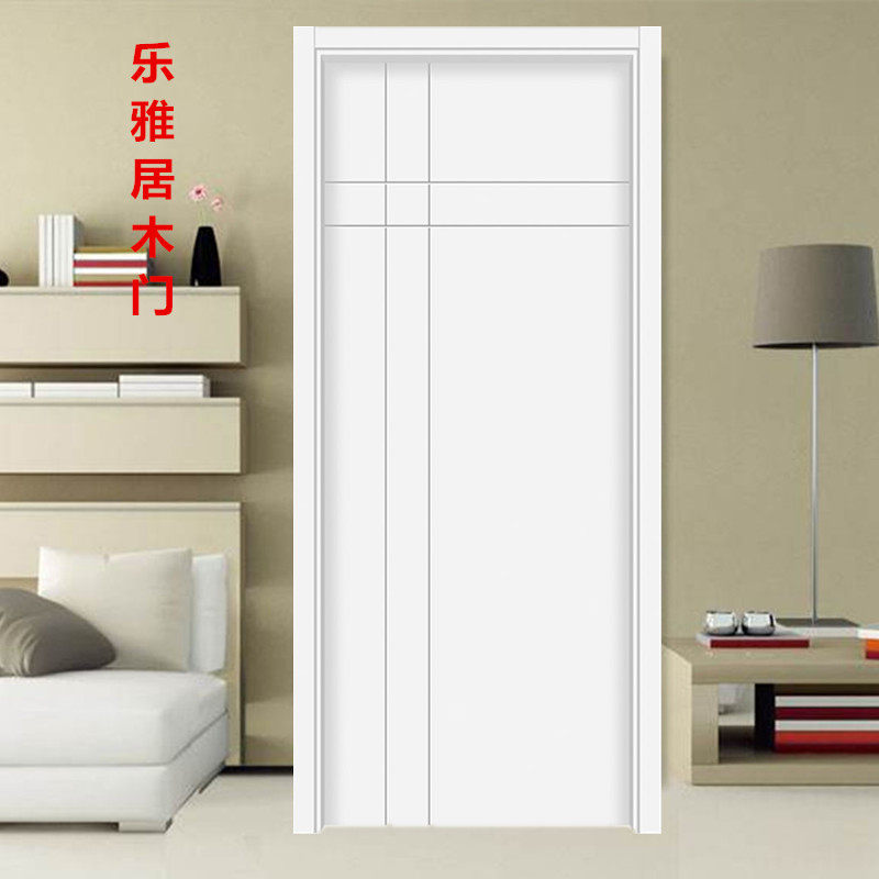 Factory direct sales solid wood composite door paint composite solid wood door indoor ecological door bedroom door indoor wooden door