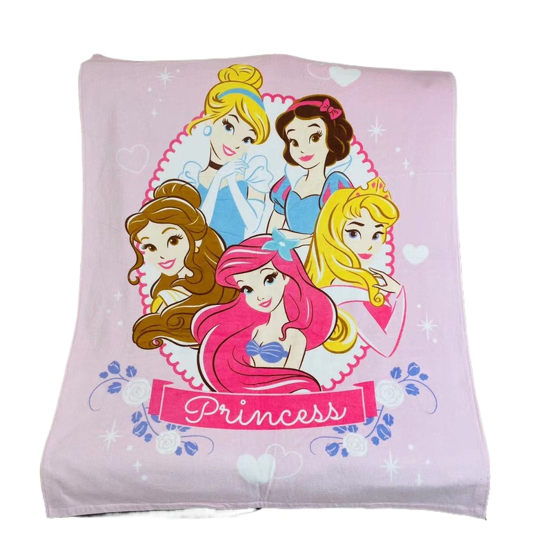 Ariel Mermaid Princess Bath Towel Cartoon Cute Bath Towel Beach Towel Soft Absorbent Pure Cotton