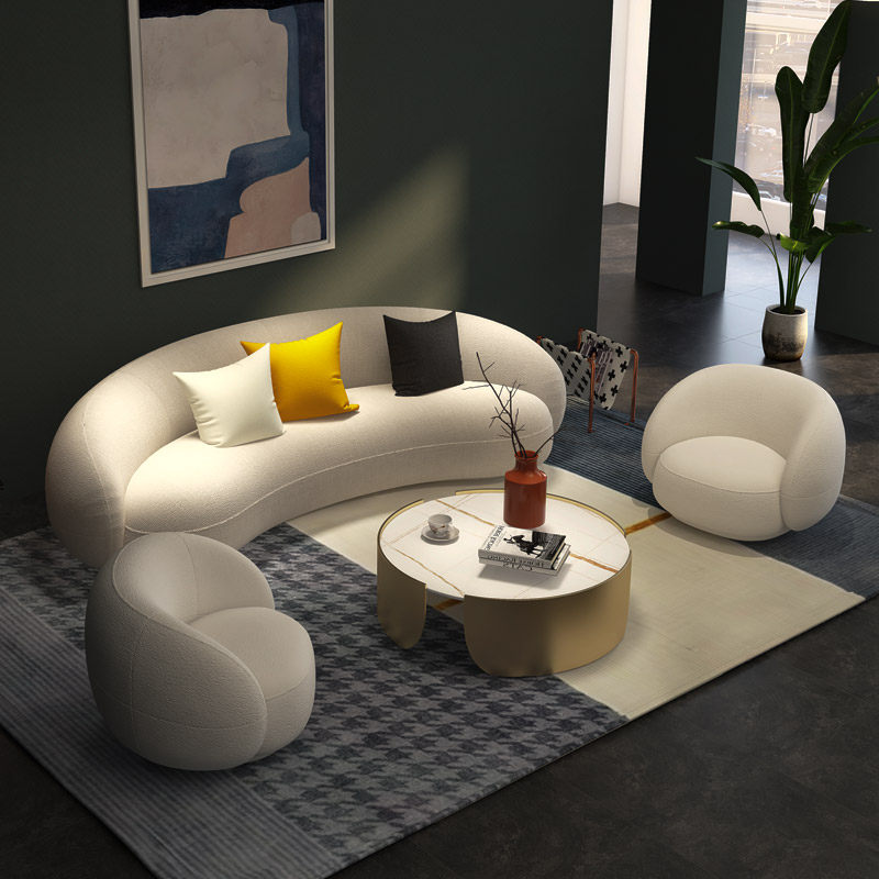 Nordic cloth Sofa Designer style board room Living room light extravaganza Silent Wind Small Outdoor type arched single double trio position