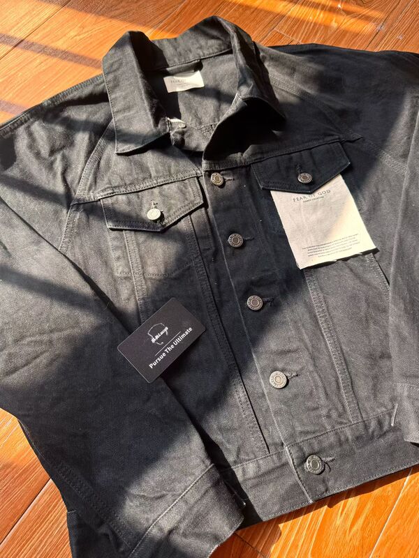 Limited Stock, Captain Lucas Fog 4Th High Street Style Black Denim Jacket with Selvedge Denim Fabric Limited Stock, Captain Lucas Fog 4Th High Street Style Black Denim Jacket with Selvedge Denim Fabric