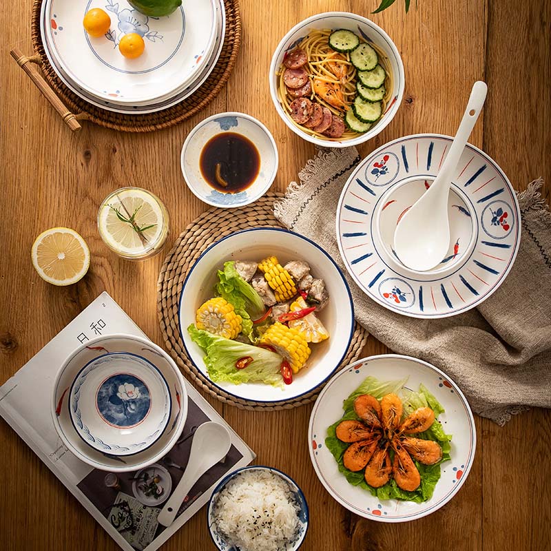 Song of sakura Japanese tableware suit to use combination meals contracted glaze under 30 head made pottery bowls of said 49-year-old kyoko
