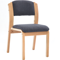 Solid Wood Qu Wood Dining Chair Home Simple Modern Unarmrest Fabric Desk Hotel Back Chair Computer Chair Leisure Chair