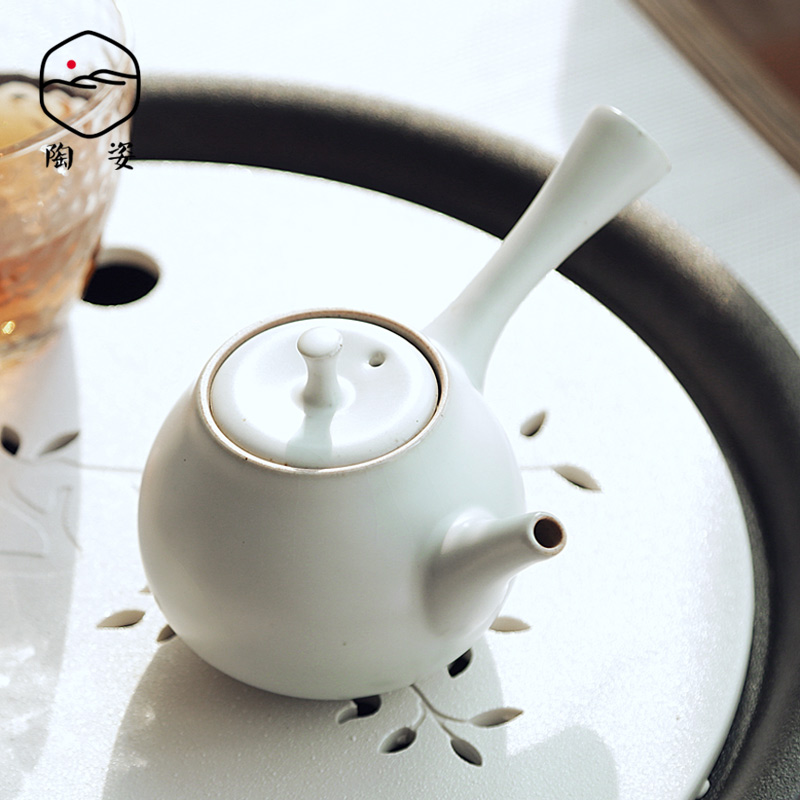 Ceramic teapot TaoZi household kung fu your up side put the pot of Japanese zen tea restoring ancient ways is I and contracted