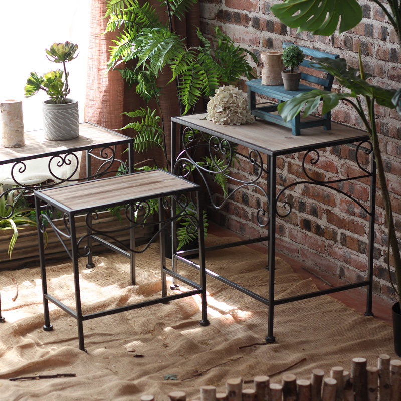 Find Some Iron Art Flower Racks Table Three Layers Combination Operation Table Balcony Shop Window Decoration Display Space Law Style