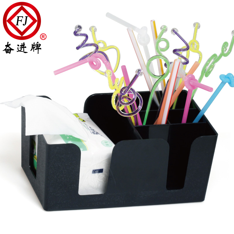Plastic storage box milk tea shop multifunctional tissue box straw box bar coffee restaurant storage finishing box