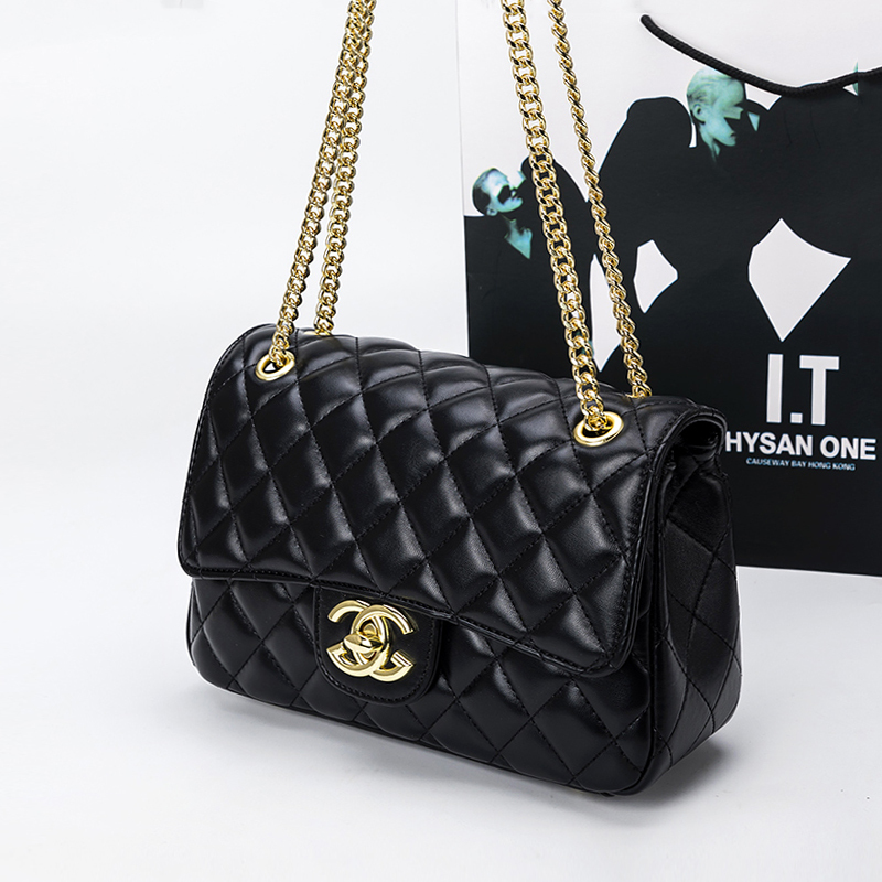 Hong Kong 2026 New Commuter-Style Small Chanel-Style Quilted Chain Bag for Women, Genuine Leather Crossbody Bag, Versatile and Fashionable Shoulder Bag