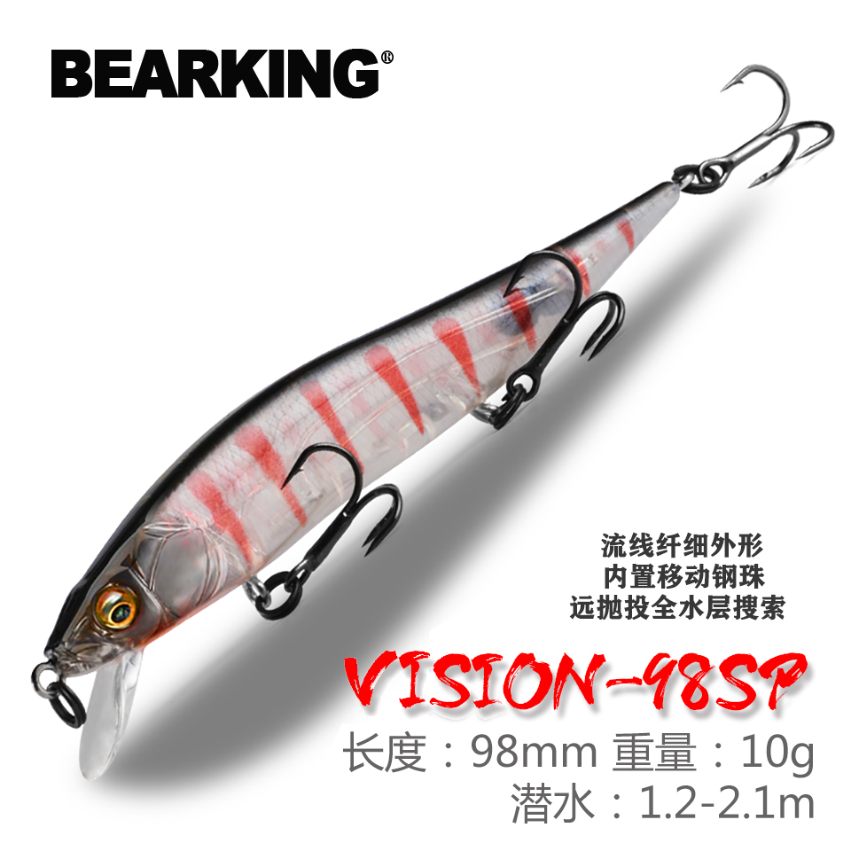 Bear Wang Lua bait vision vision floating mino fake bait 9 8cm 10g far into the killing sweet bass