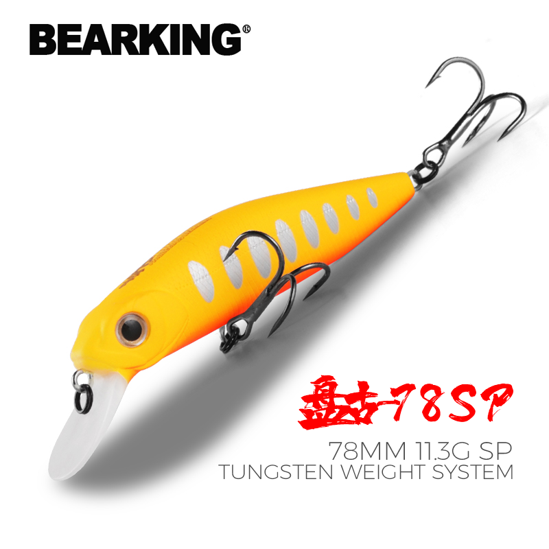 Bear Wang Lua bait antique floating water mino bait 11 5g 7 8cm warp black fish white strip freshwater