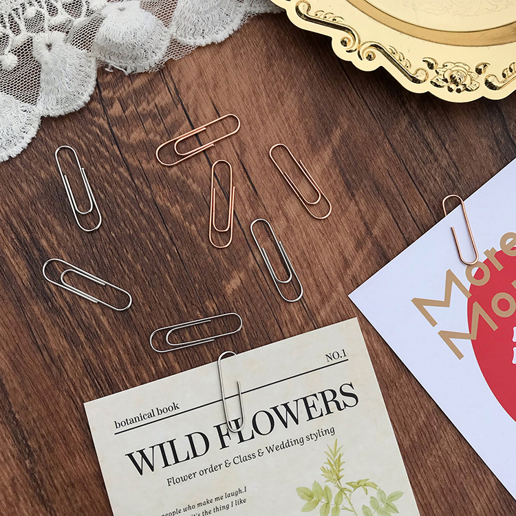Greeting card clip photo greeting card clip opening card insert metal gold rose gold cute paper clip small clip