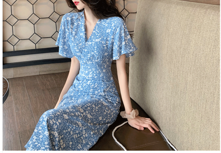 C8826 1970K VÁY ĐẦM LIỀN THÂN DÁNG DÀI NỮ JIARELA MÙA HÈ HỌA TIẾT HOA THỜI TRANG NỮ G05 SẢN PHẨM MỚI