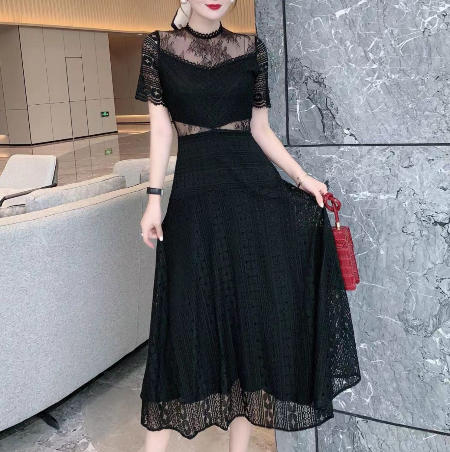 C8901 2290K VÁY ĐẦM LIỀN THÂN NỮ JIARELA MÙA HÈ THỜI TRANG NỮ REN G05 SẢN PHẨM MỚI
