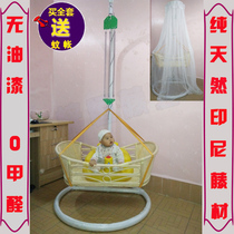  Baby hanging basket hammock soothing bed electric baby shaker cradle newborn shaker real rattan handmade products