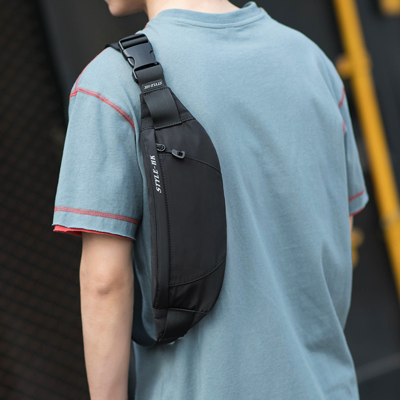 Men's Waist Bag, Trendy Brand Shoulder Crossbody Bag, Fashionable Multi-Functional Small Lightweight Chest Bag, New Running Mobile Phone Bag for Men