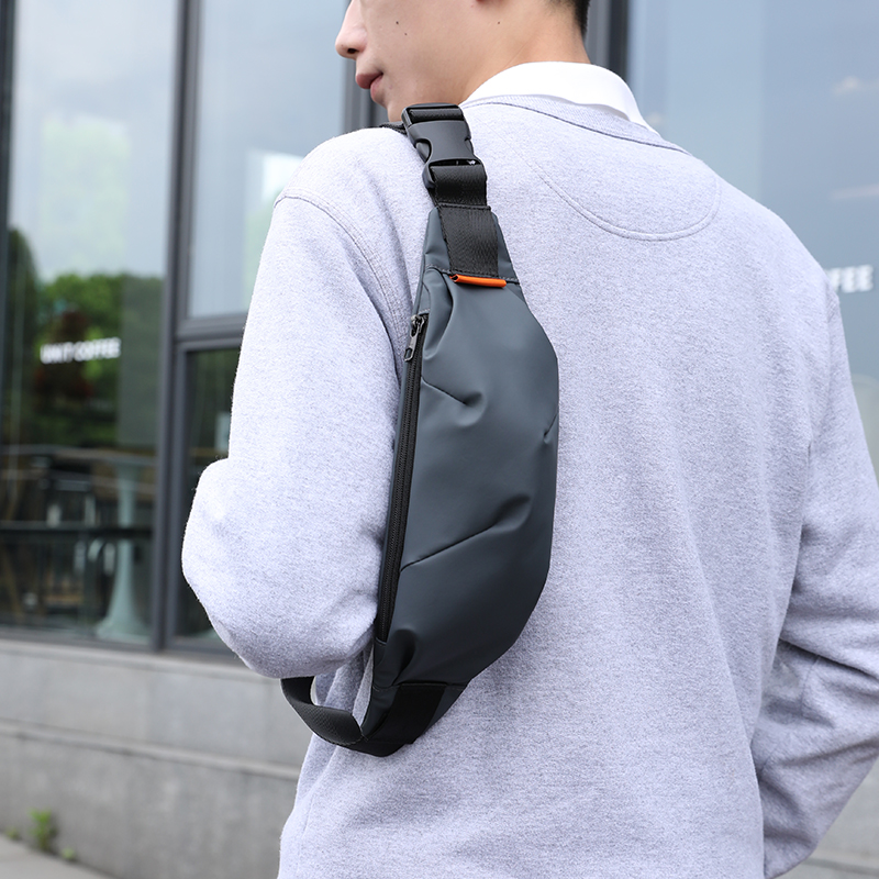 Skew Satchel Men's Chest Bag Small Number Casual Single Shoulder Mini New Fashion Multifunction Mobile Phone Men's Bag Sports Pocket
