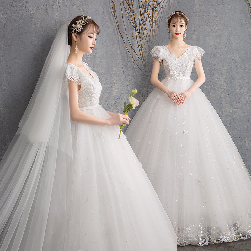 Maternity Wedding Dress 2026 New High-Waisted Plus Size for Late Pregnancy, Belly-Covering Bride White Dress for Summer Outings