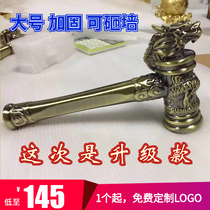 Decoration company start hammer quality hammer faucet Lion head Bronze gold color lettering supreme base