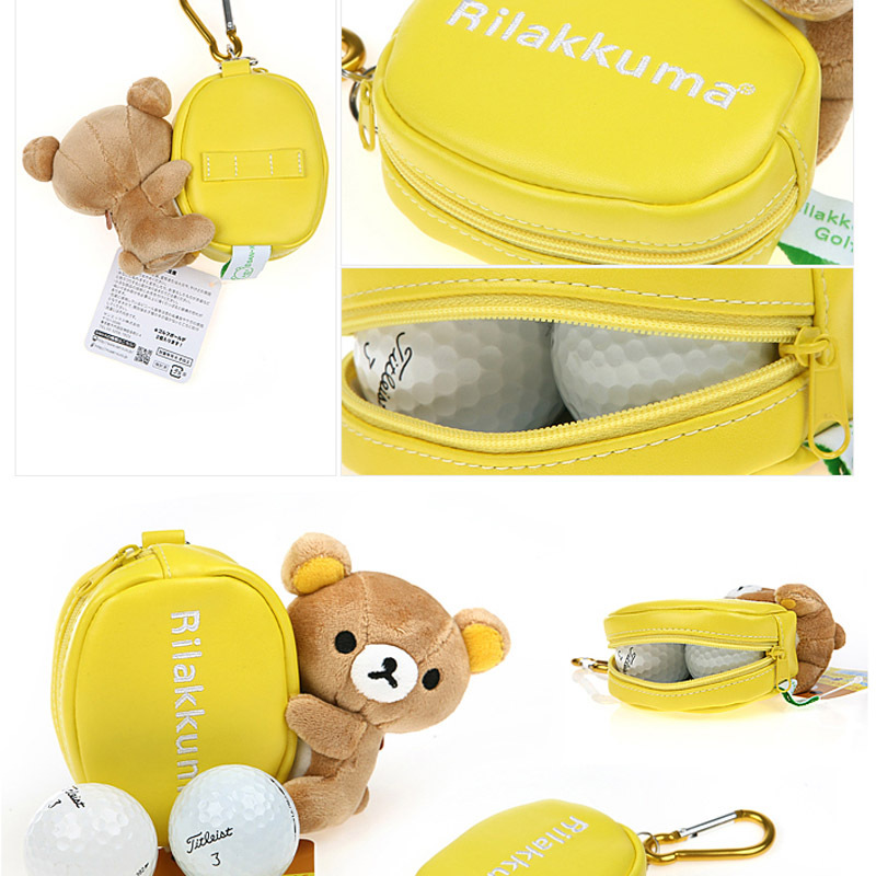 Japanese Imported Solid Color Golf Ball Bag Tee Storage Bag Mark Accessory Bag Hanging Equipment Supplies Two Pieces