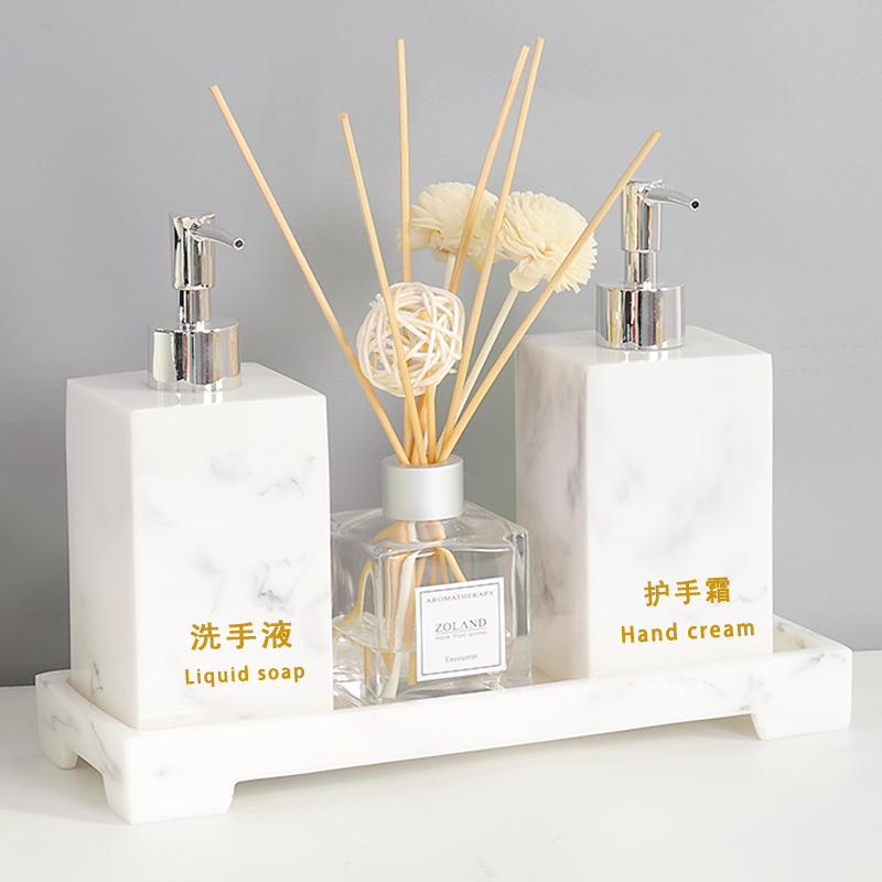 High-end hotel hand sanitizer bottle press bathroom shampoo shower gel empty bottle lotion bottle aromatherapy set