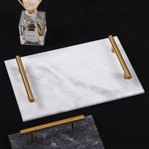 Marble tray model room soft decoration Modern simple home decoration Bathroom toiletries set storage plate