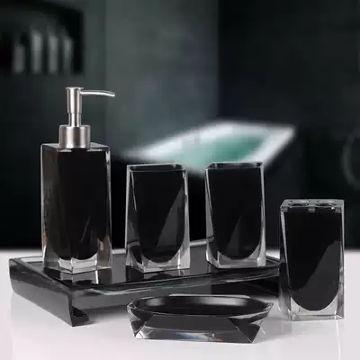 Simple bathroom set European bathroom five-piece set bathroom dressing room wash set brush tooth Cup mouthwash cup set