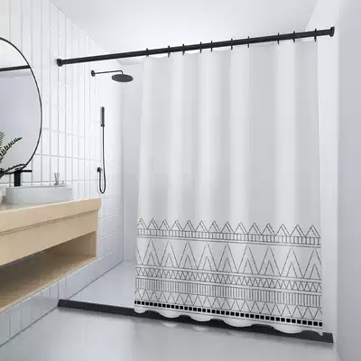 ins shower curtain set non-hole dressing room bathroom waterproof bath cloth mildew proof bathroom curtain door curtain partition window