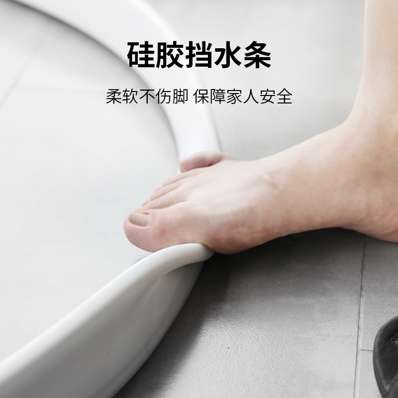 Soft silicone magnetic bathroom water barrier waterproof partition free bending curved toilet toilet bathroom water barrier