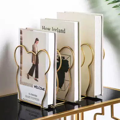 Nordic creative ins simple modern wrought iron small bookshelf magazine desktop storage shelf table decoration rack
