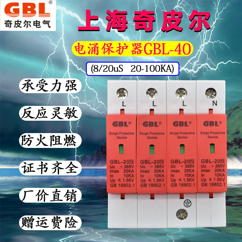 Secondary Surge Surge Protectors 220V380V Home 2P4P Lightning Protection Lightning Arrestor Surge Module Anti-Thunder