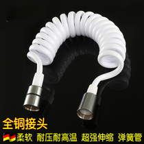 Teeth telephone line Tube 1 5 m 2 m 3 m copper joint telescopic compression spring tube shower tube hot and cold water pipe