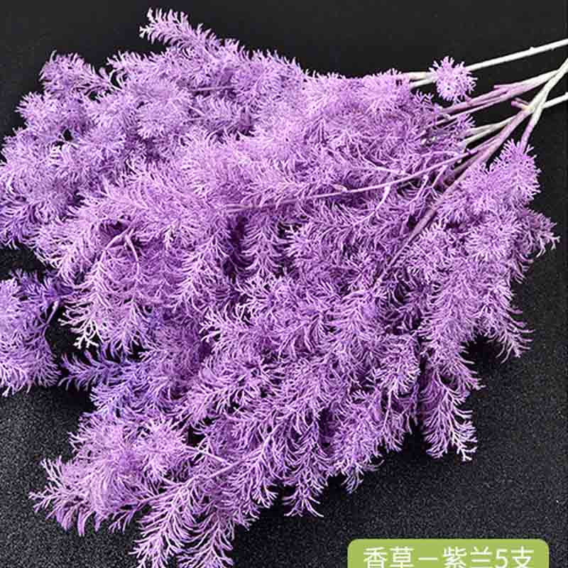 Purple landing fog pollen color white fog grass Rime grass Phoenix tail grass Wedding road reference flower wedding landscaping