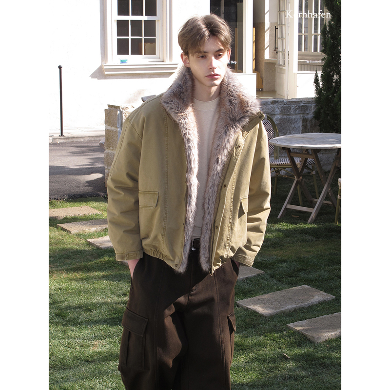 The Decent Answer for Winter Is Hidden Here: Fur Collar Work Jacket down Coat |   Kernhafen