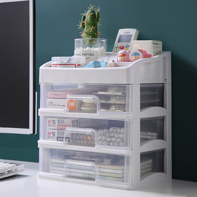 Desktop drawer storage box storage box multi-layer storage box student desk stationery desk storage ins