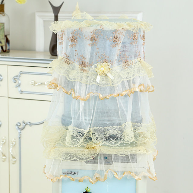 Pastoral lace water dispenser cover fabric water dispenser set two-piece bucket cover dust cover cloth modern simple