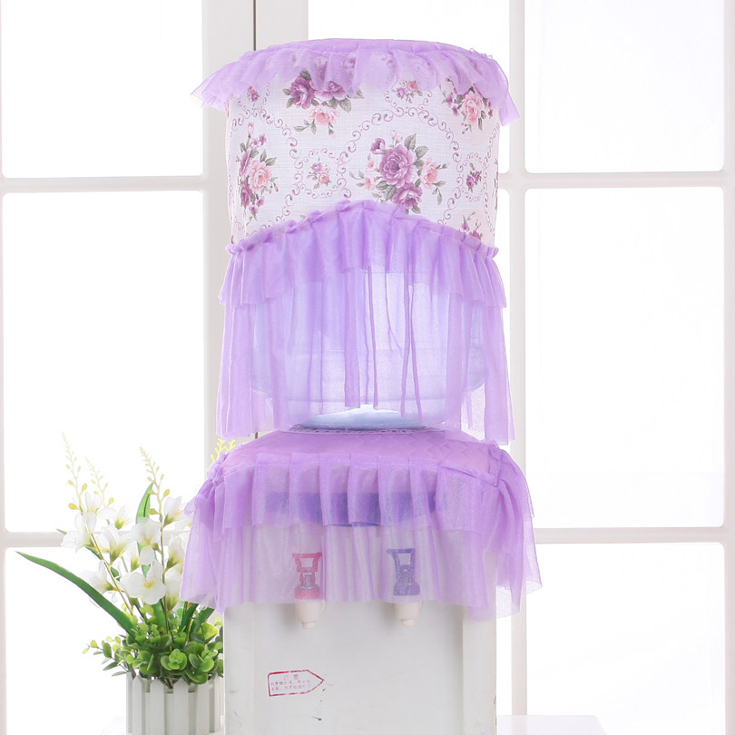 Pastoral lace water dispenser cover Fabric water dispenser set Two
