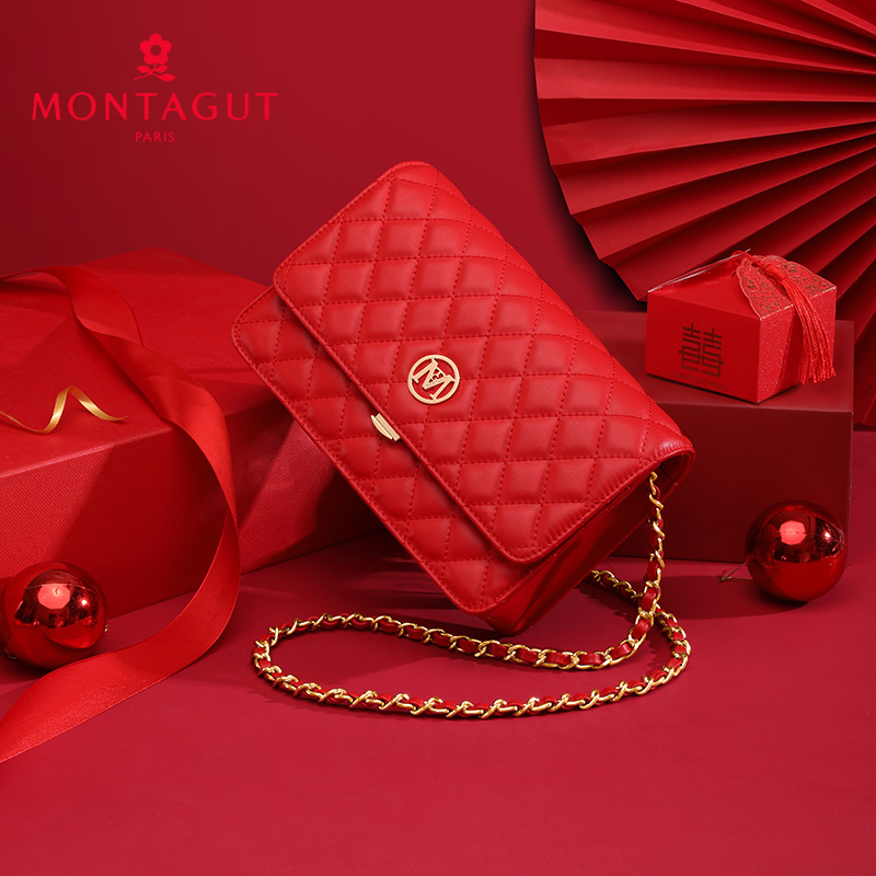 Montagut Bag Red Bridal Bag Wedding Celebration Mother-In-Law Mother's Bag Handbag Elegant Gift