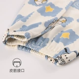 Летняя хлопковая пижама, милый тонкий летний комплект, осенние штаны, 3 предмета, короткий рукав