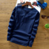 Của nam giới XL Trung Quốc phong cách của nam giới linen chất liệu new T-Shirt retro quần áo cotton linen dài tay màu rắn t 桖 Áo phông dài