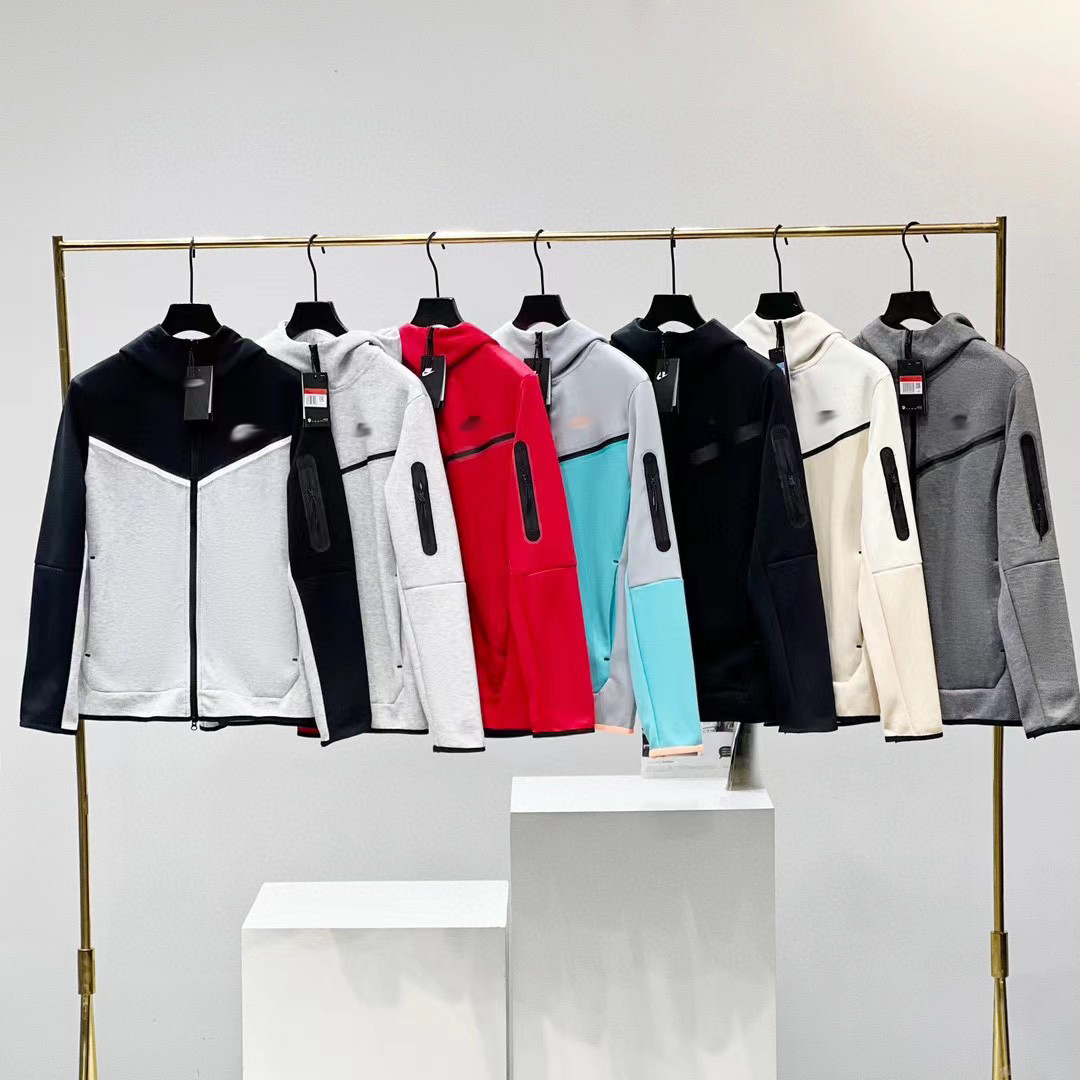 2023 Autumn and Winter New Men's Casual Sports Jacket Loose Knitted Hooded Windproof Jacket Zipper Jacket