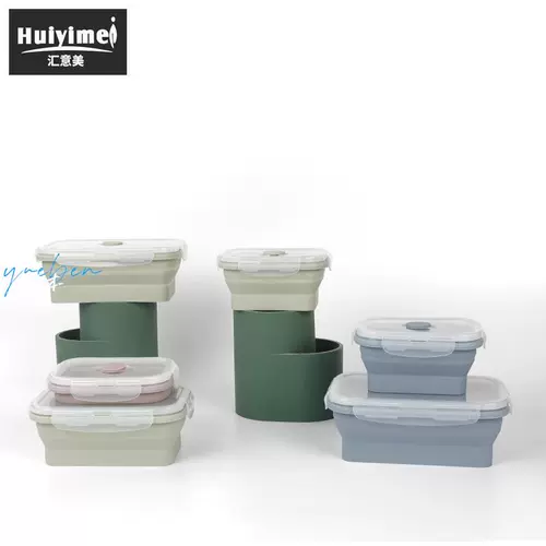 Силиконовый ланч-бокс, складная миска для улицы, микроволновая печь, ланч-бокс, портативный ланч-бокс, телескопическая миска, миска для лапши быстрого приготовления, дорожная