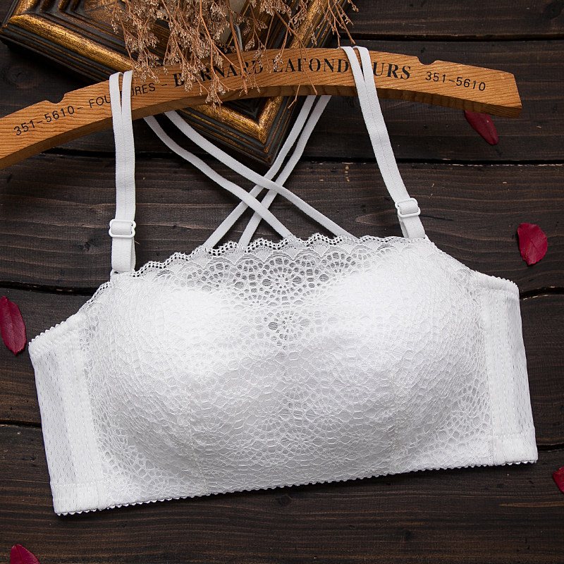 Obliterating underwear female summer small breasts gather for anti-walking light bra wrap chest-type popcorn large and beautiful back bra 2021 exploits