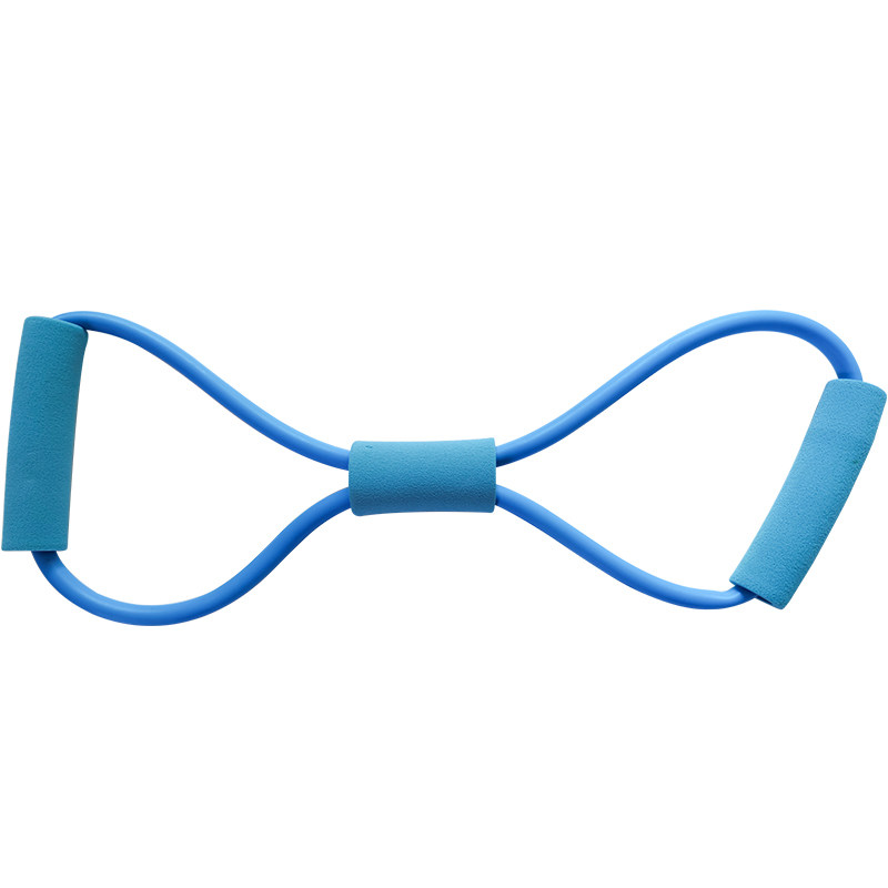 8 word pull-force instrumental woman open shoulder beauty back shaping elastic rope plastic body eight-word flared chest expander for home fitness yoga equipment