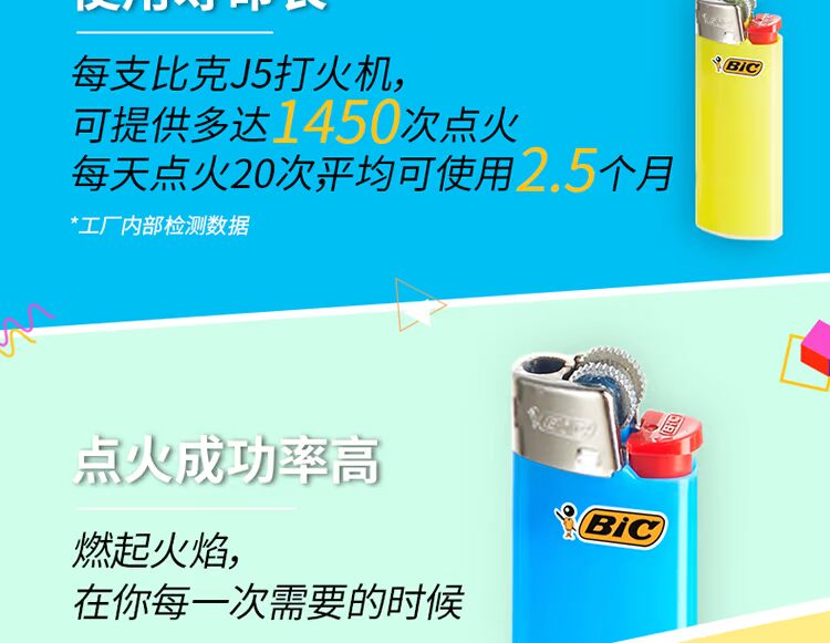 Pháp nhập khẩu bic Bick J5 đá mài dùng một lần nhẹ hơn nhỏ gọn chống cháy nổ hộ gia đình nhỏ hơn nhẹ - Bật lửa những chiếc bật lửa độc và lạ