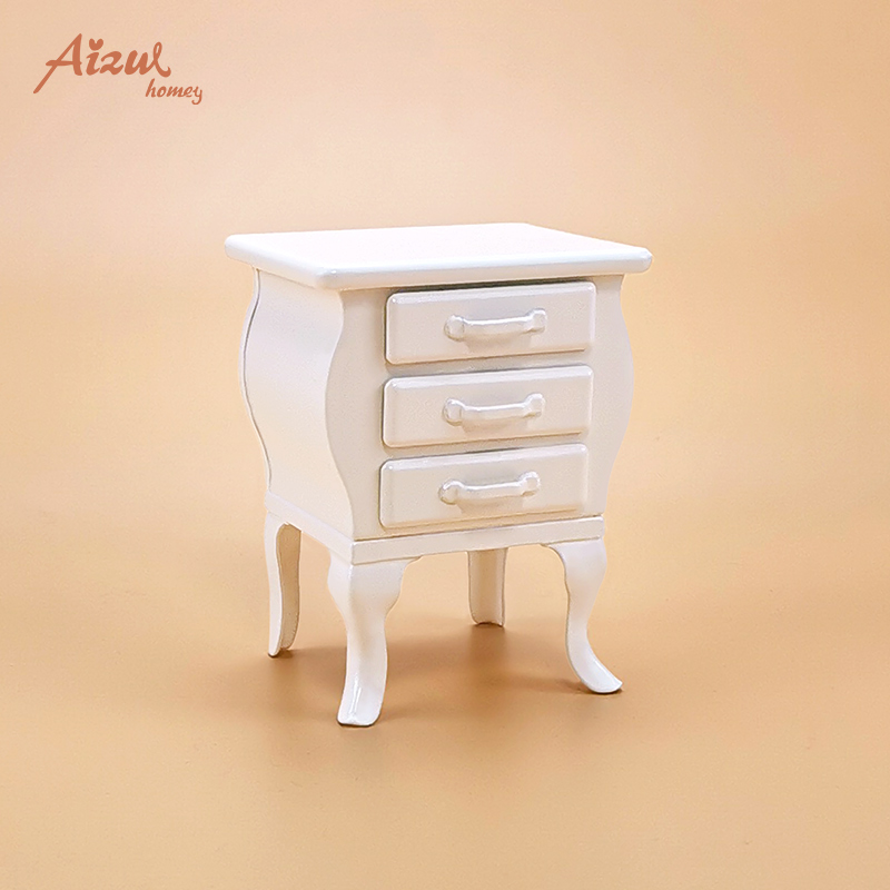 Aizulhomey mini tin bedside table three drawers 6 points 12 points room furniture accessories children's toys