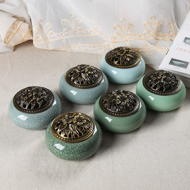 龙泉香薰炉陶瓷佛具手工仿古合薰香线香檀香沉熏香炉青瓷