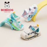 Детская обувь Babudou, детская обувь для мальчиков, лето 2025, новая стильная обувь с мигающими огнями, летние крутые детские сандалии Baotou для мальчиков